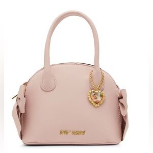 Betsey Johnson Blush Pink Xoholly Dome Satchel Handbag/Crossbody Purse Brand New